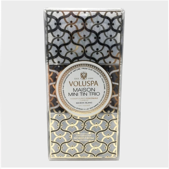 VOLUSPA Maison Mini Tin Candle Set - 3 Candles. New In Box - Picture 10 of 10